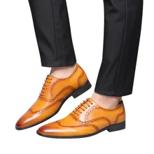 Г. Новая повседневная обувь мужские свадебные модельные туфли черные туфли мужская обувь на плоской подошве с круглым носком в британском стиле на шнуровке
