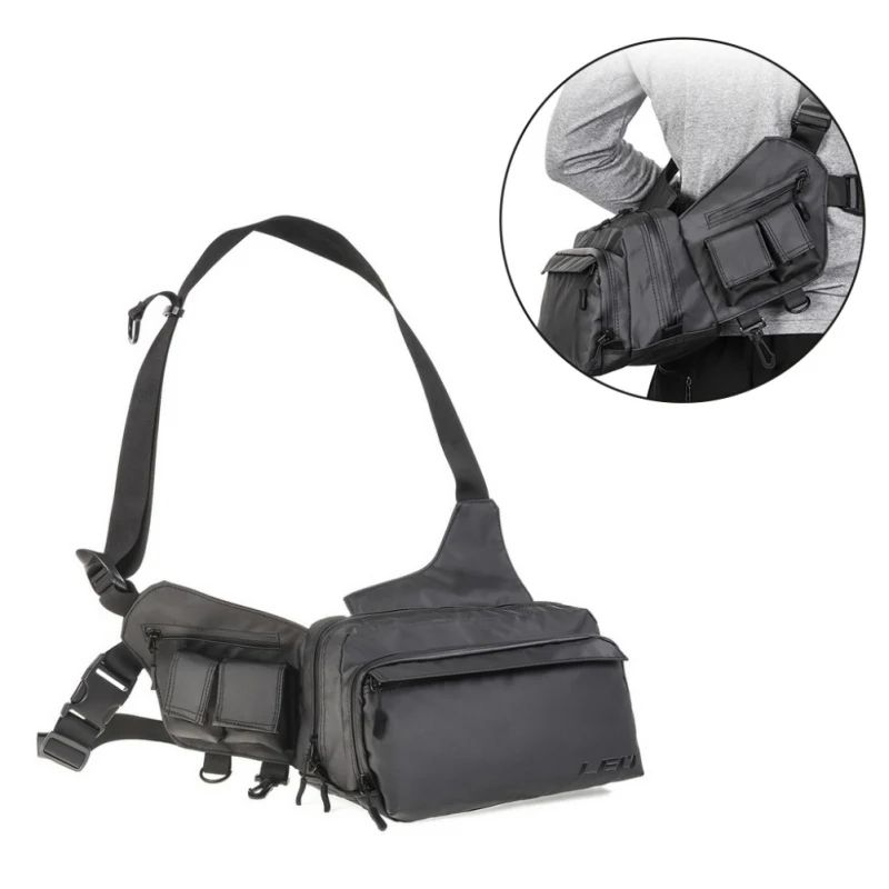 

Multifunctional Fishing Bag Messenger Waist Shoulder Bag Large Capacity Durable Waterproof Fishing Lure Reel Line Tackle Storag