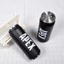 Garrafa de água portátil para viagem, copos de canudo para o jogo apex legends, copos de café portáteis para homens e mulheres, garrafa de aço inoxidável 304