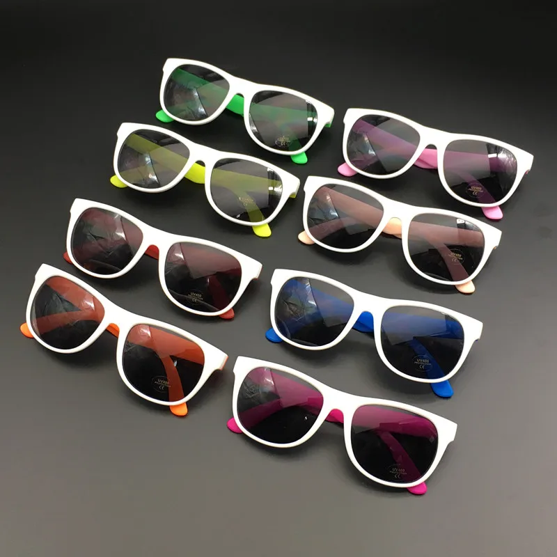 48 пар индивидуальные солнцезащитные очки для отдыха унисекс классический стиль 80 неоновые солнцезащитные очки для отдыха вечерние аксессуары Свадебные сувениры