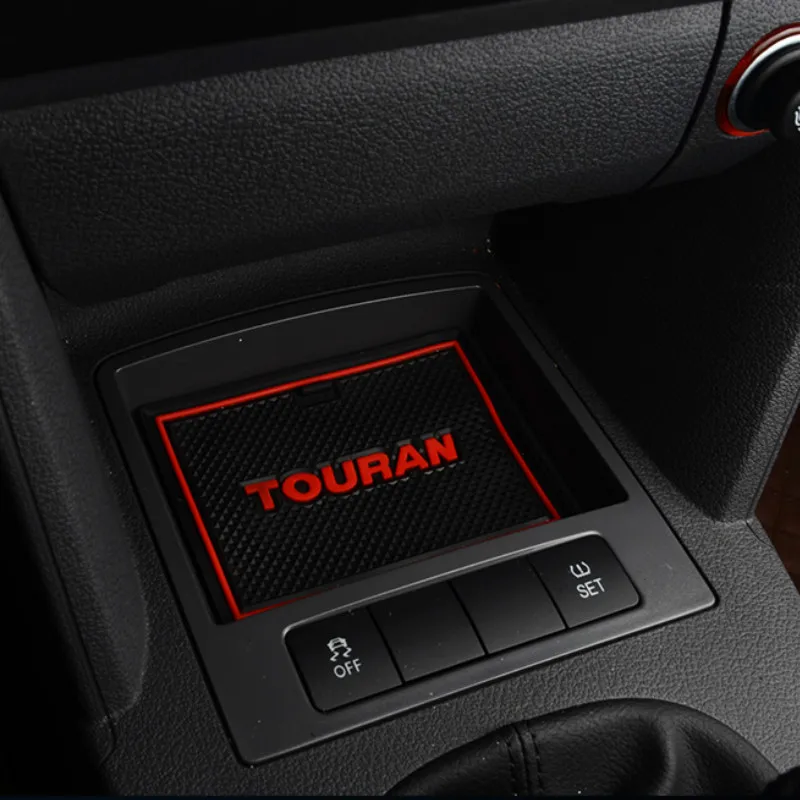 

18pcs/set Car Gate Slot Pad Rubber Car-cup Interior Cup Cushion Door Mat Cup Covers For Volkswagen TOURAN (Year:2008-2015)