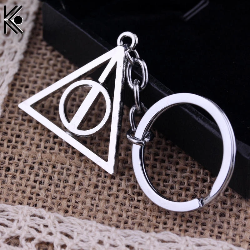 Deathly Hallows кулон брелок Luna вращающийся треугольник для подарка ключей от