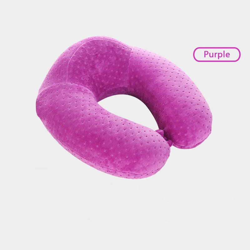 XC USHIO U-Shaped Memory Foam Travel Pillow Neck Cushion Portable Airplane Driving Nap Support Head Rest Health Care Decorative - Цвет: As The Picture