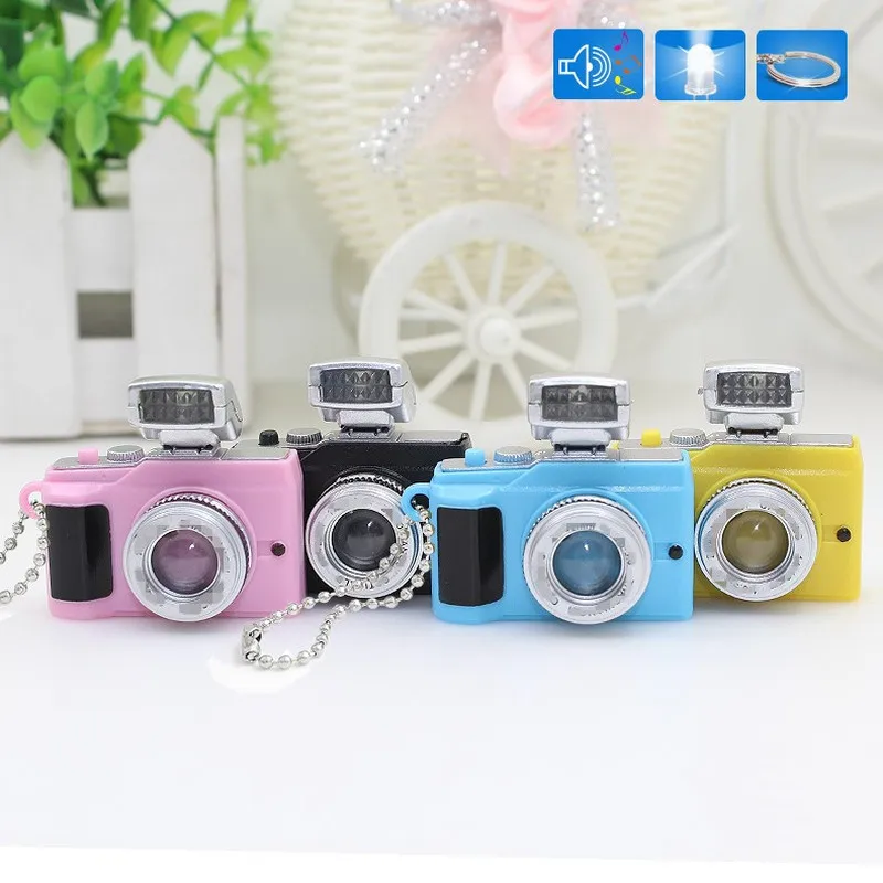 

Creative Camera Toy Led Keychains With Sound LED Flashlight Key Chain Funny Toy NEW