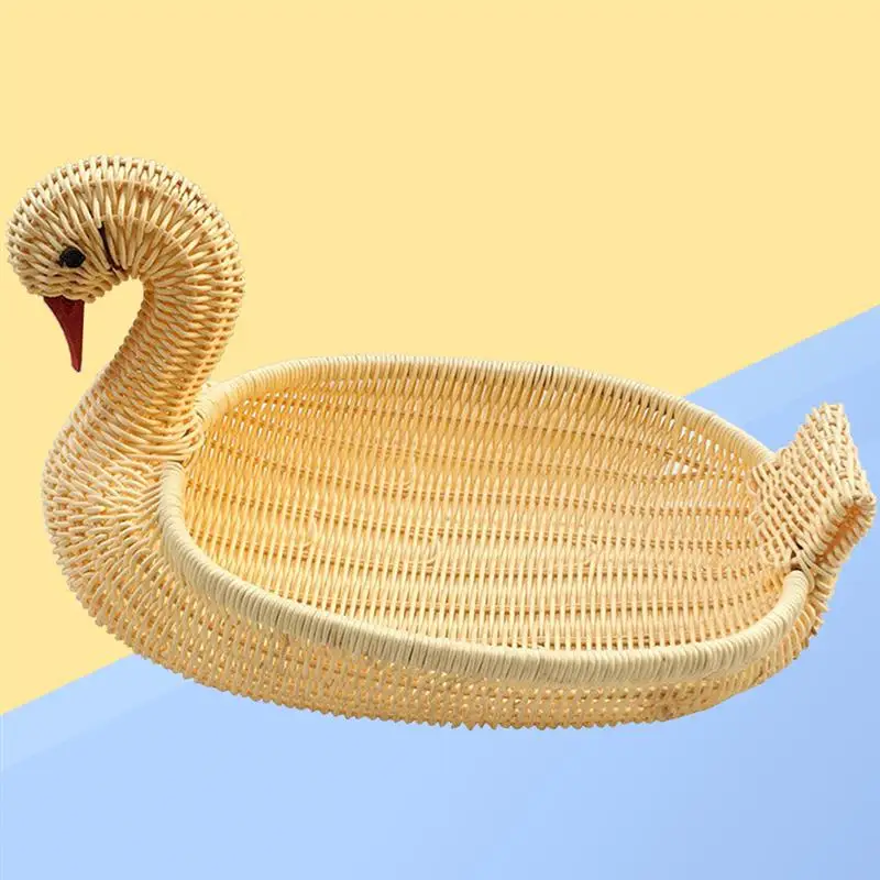 جميل سوان المنسوجة الروطان سلة تخزين سلة الفاكهة الحلوى المنزل ديكور الزفاف الديكور الحرف تمثال جميل سوان المنسوجة الروطان سلة تخزين سلة الفاكهة الحلوى المنزل ديكور الزفاف الديكور الحرف تمثال