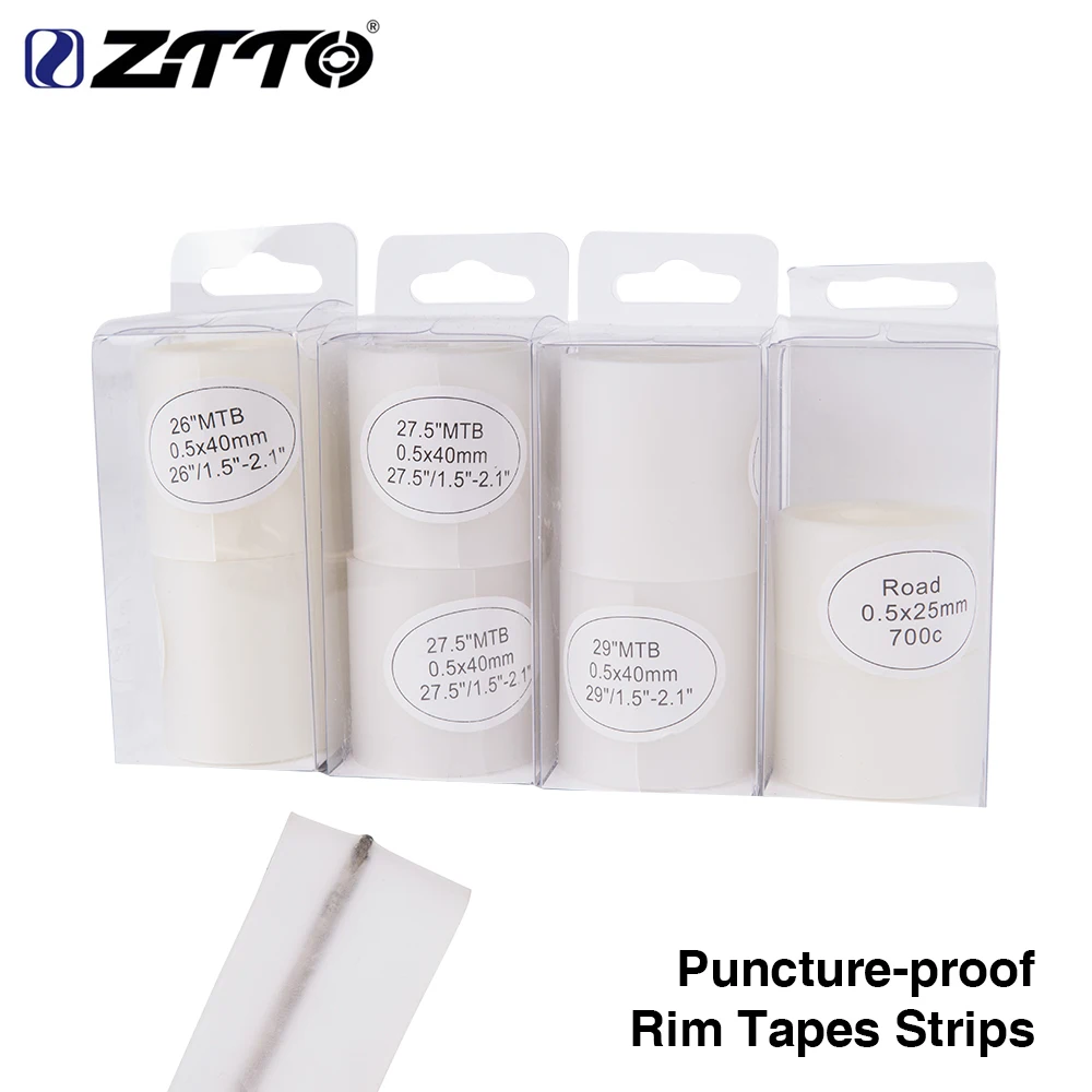 

1 Pair ZTTO Premium Puncture-proof Rim Tapes Strips for 26 27.5 29 Inch inner tube tire tyre 650B 700c MTB Mountain Bike Road