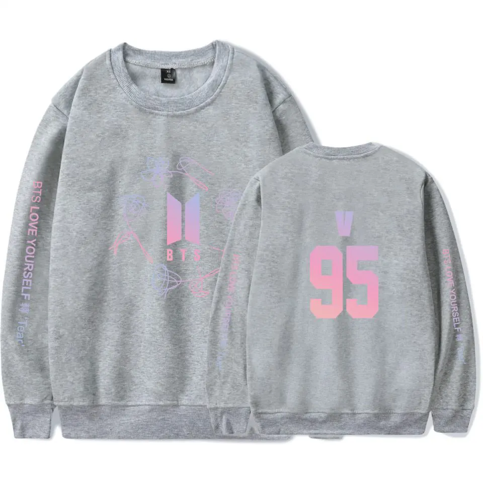 Hip Boys Hoodies Hop Popular Idol Clothes K-Pop Bangtan Love Yourself Print Big Size 4XL Capless Sweatshirts Women men