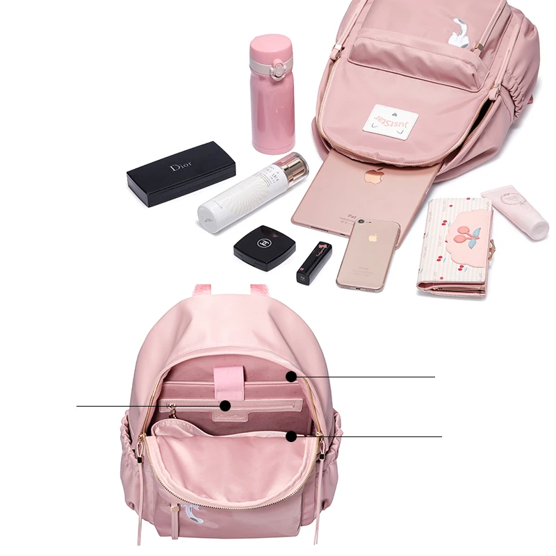 Женский рюкзак Just Star нейлоновый мягкий Mochila Escolar школьные сумки для ноутбука