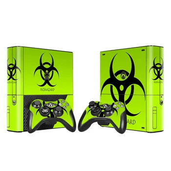 

Vinyl Skin Sticker Protector for Xbox 360 E for Microsoft Xbox 360E Biohazard Style with 2pcs Controllers skins Stickers