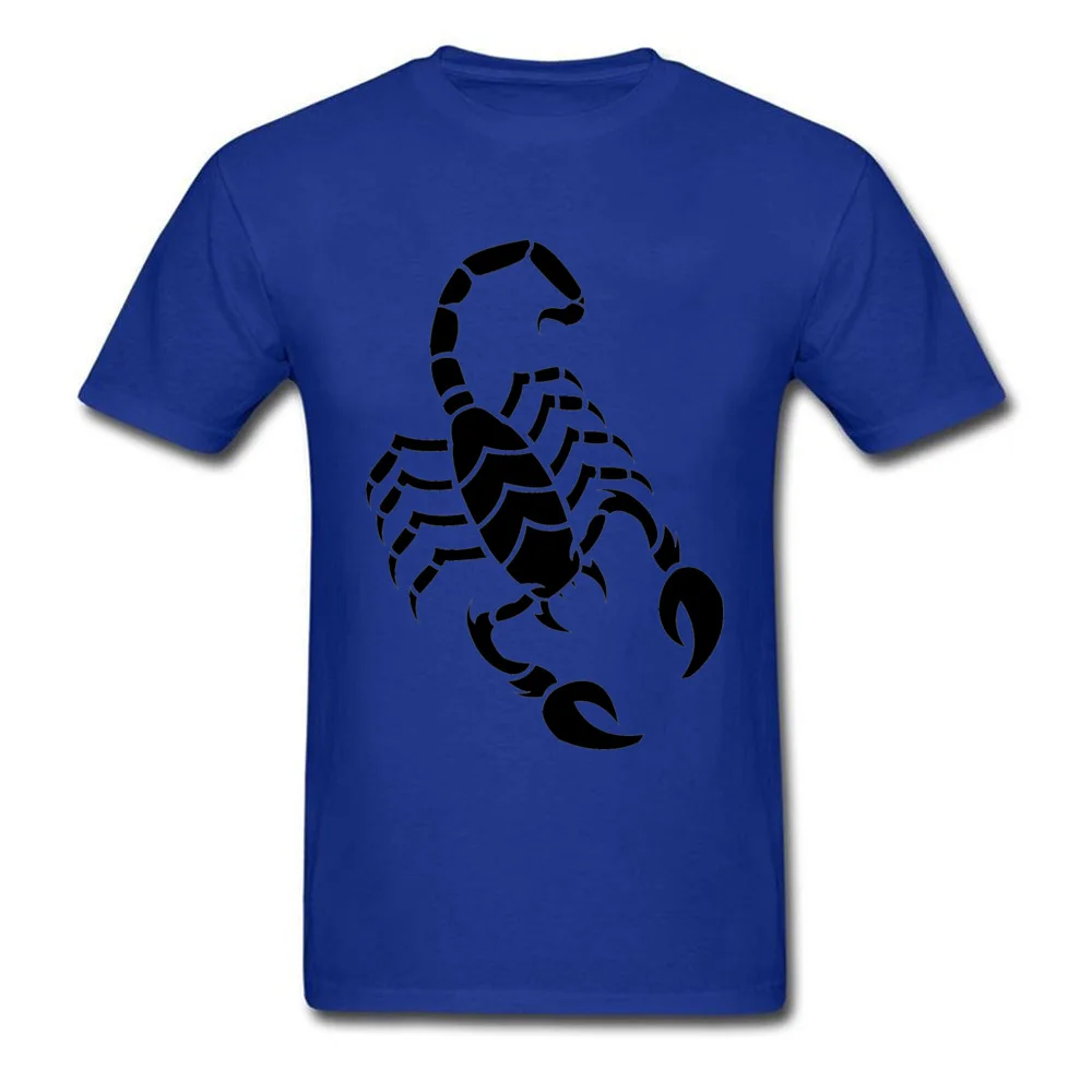 Tops Shirt Scorpion Father Day Coupons Printing Short Sleeve All Cotton Round Neck Men T Shirt Printing Tee Shirt Scorpion blue
