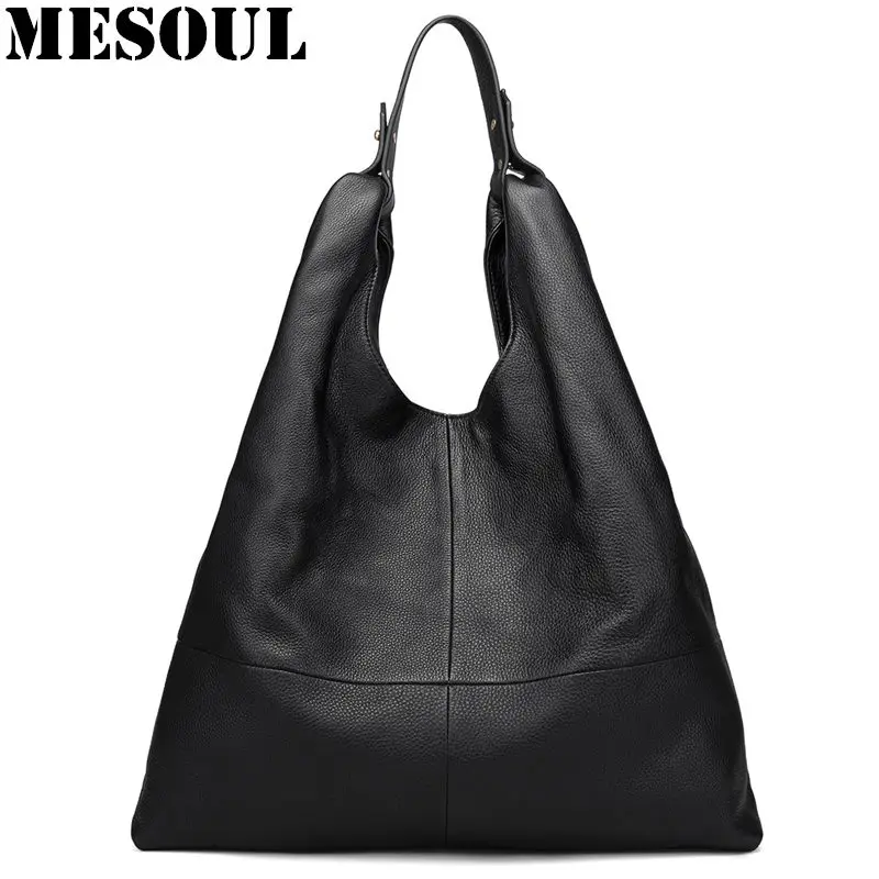 Luxury Women Handbags 100% Soft Real Leather Ladies Shoulder Bags Large Capacity Shopping Bag ...