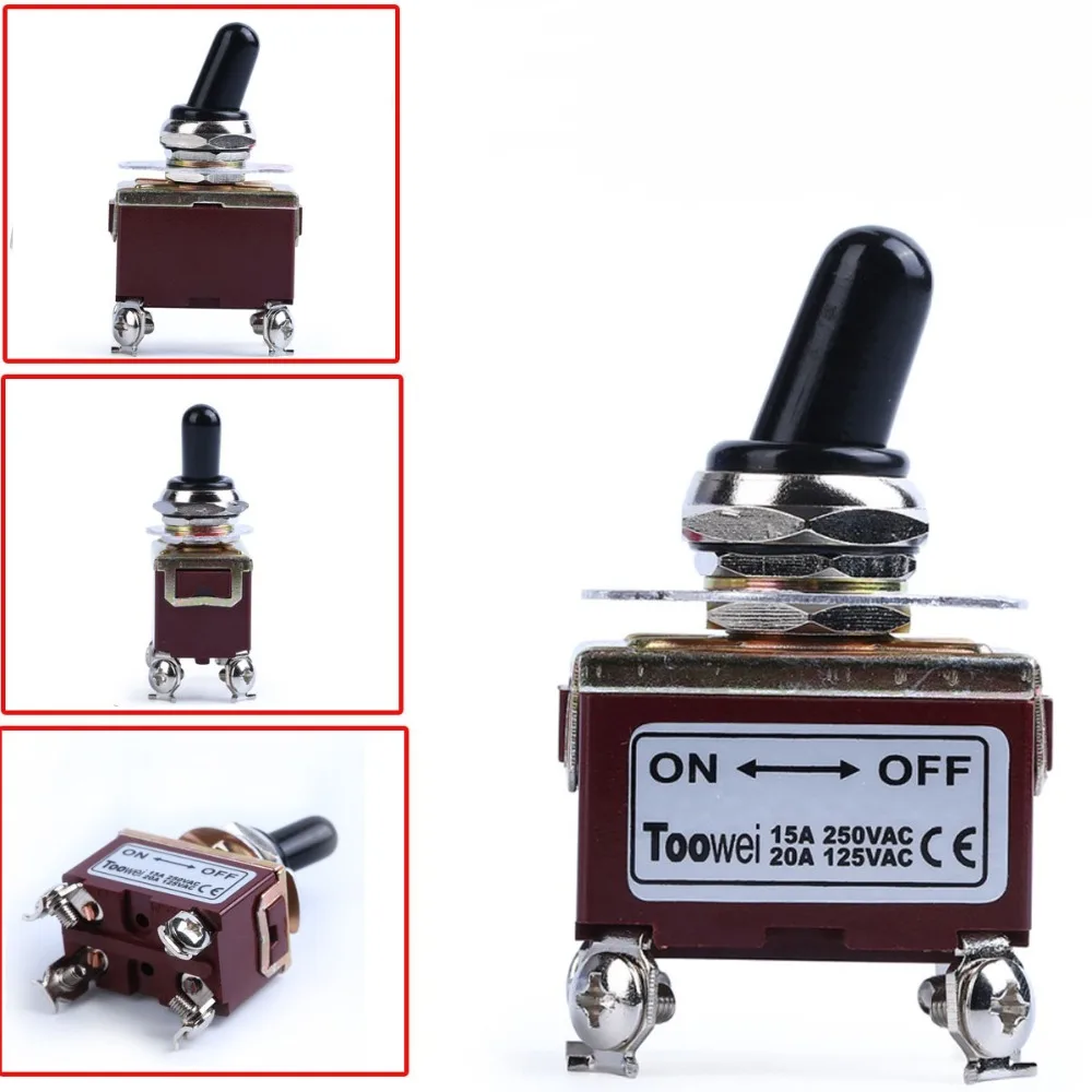 Toggle Switch Dpst Heavy Duty 20a 125v 15a 250vac On Off 4pin Self
