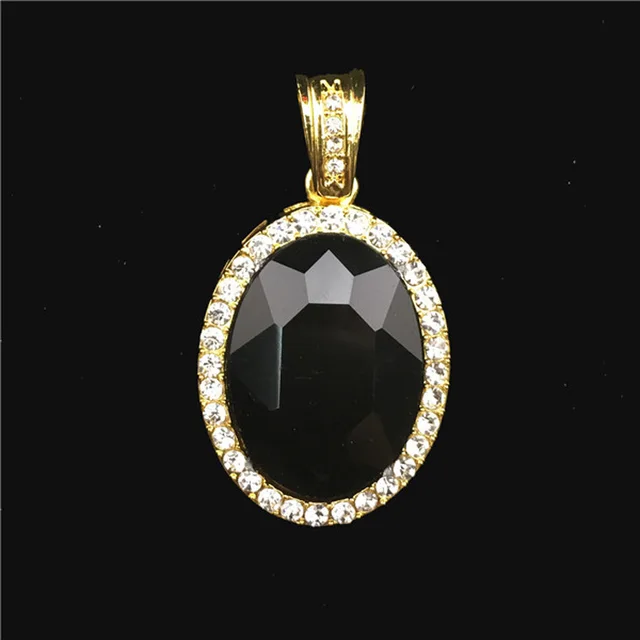 Micro Oval Faux RhineStone with 2.4mm 24inch Box Chain