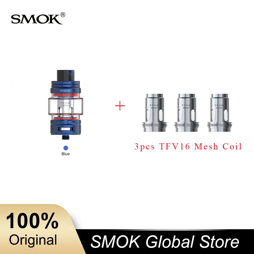 SMOK TFV16 бак 9 мл электронная сигарета атомайзер 510 нить 3 шт сетка катушка