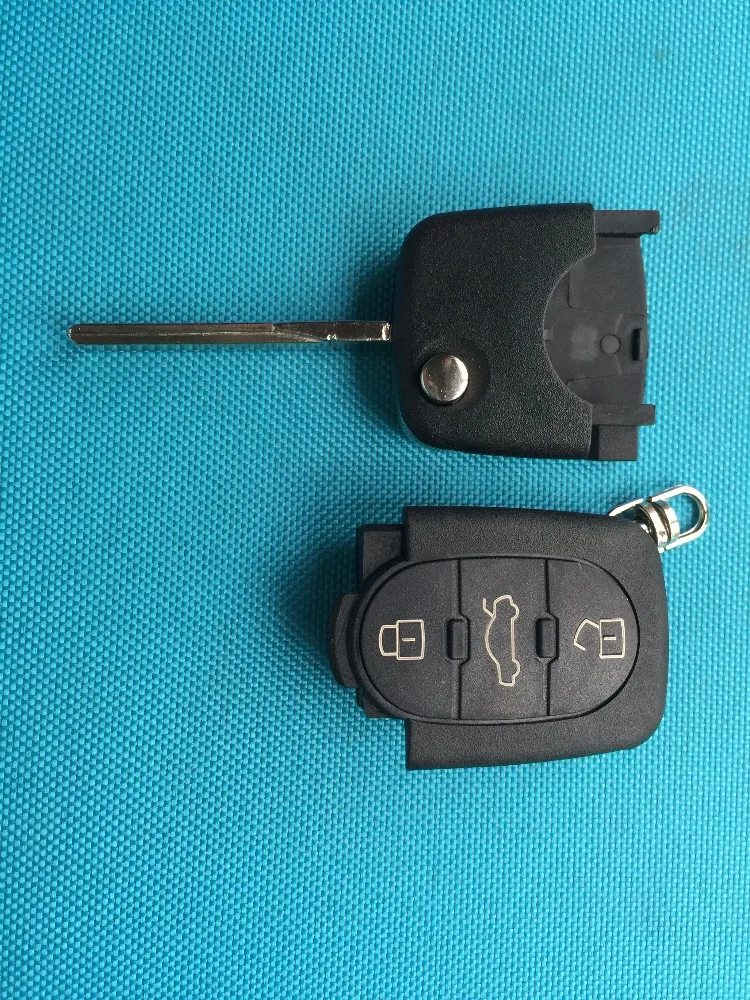 5 шт./лот Новый Сменный Чехол для ключа Audi 3 кнопочный дистанционный флип ключ FOB