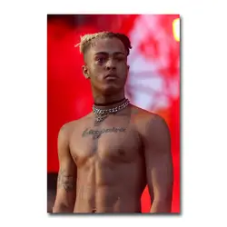 Художественный шелк или холст принт Xxxtentacion рэп плакат музыкальной звезды 13x20 32x48 дюймов для украшения комнаты-001