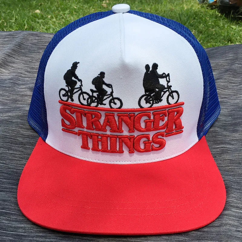 

Adult's Stranger Things Dustin Hat RED Trucker Baseball Mesh Cap Adjustable Hat Hip Hop Hat Snapback Costumes Cosplay