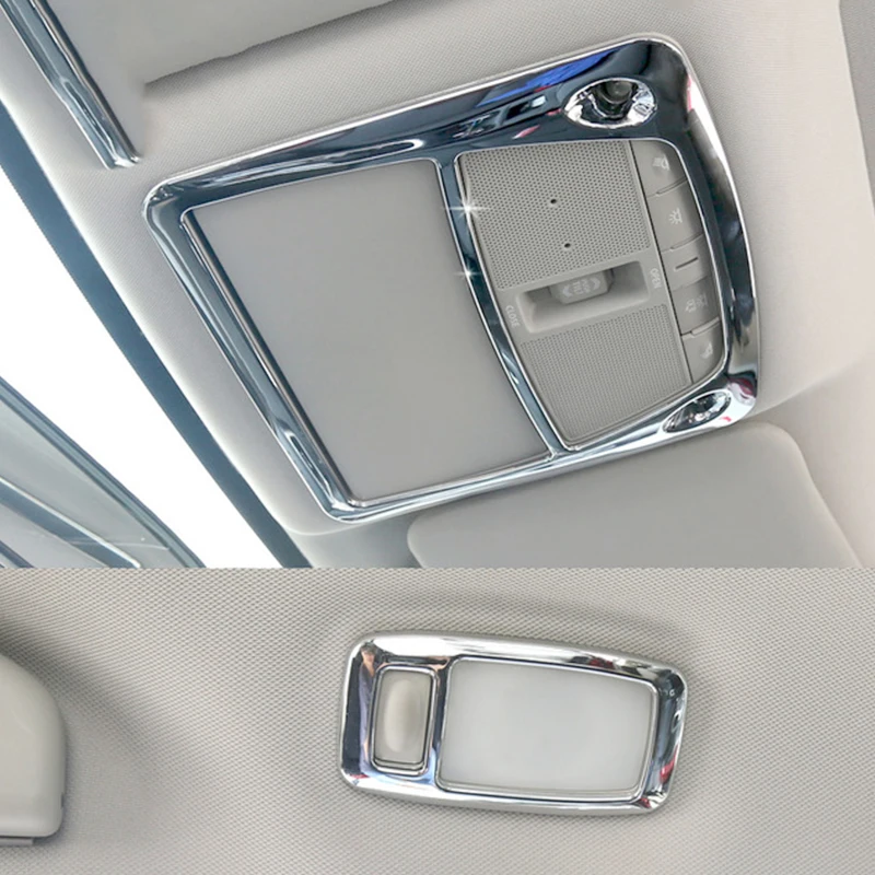 

ABS chrome For Nissan X-trail xtrail T32 Rogue 2014-2018 front rear reading Lampshade light lamp frame cover trim 3pcs