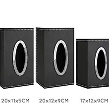 Углерода волокно узор кожа коробка ткани автомобиля черный, красный блок тип бумажное полотенце чехол для интерьер стиль