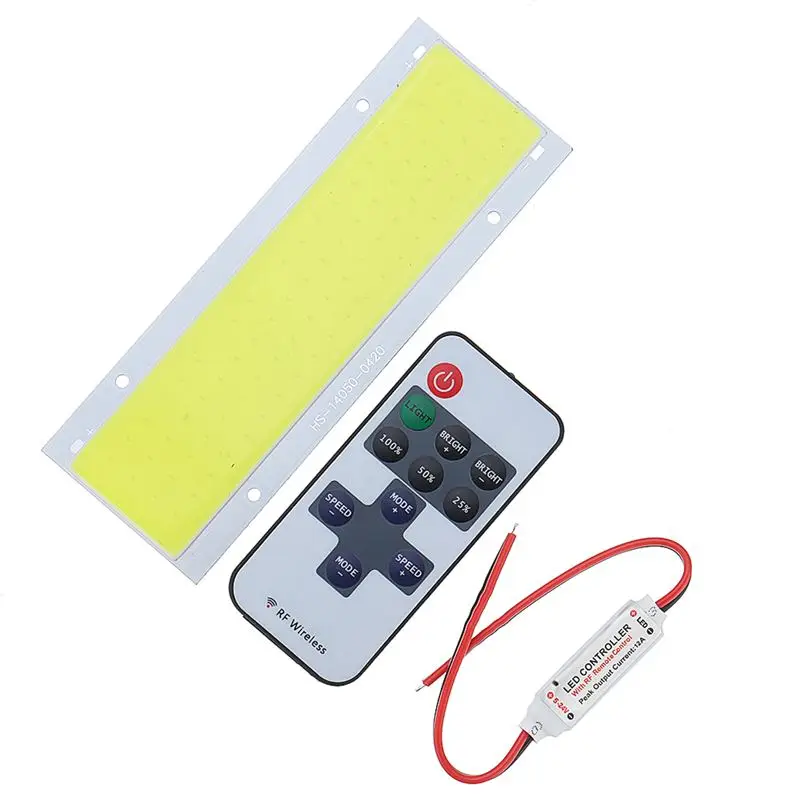

CLAITE DC12V Dimmable White/Warm White COB LED Chip DIY with 11 Keys Wireless Remote Controller for Car Light Source