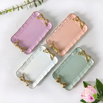 

Wood Macarons Tray Handmade Rectangle Cake Tools For Party Decoration Perfume/ Makeup/Jewelry Storage Plate Sweet Table
