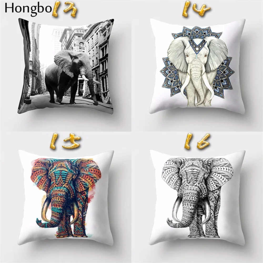 1 шт. декоративная наволочка с принтом слонов|cushion case|throw pillow coverscover cushion |