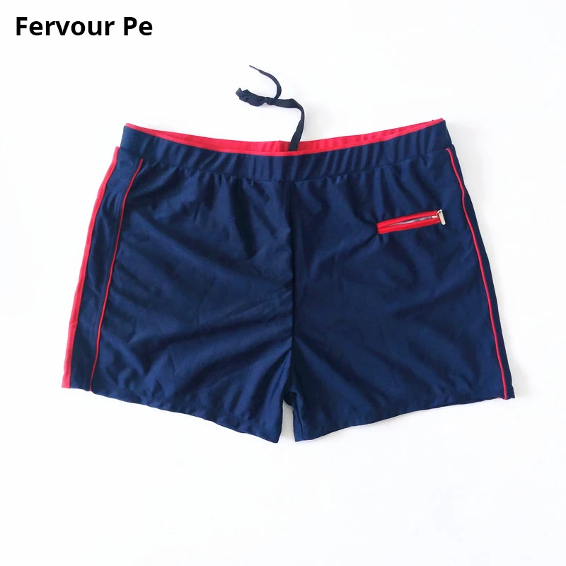 

Men's Board Shorts trunks 2018 New arrival Color splicing Boxer shorts Zipper front belt Professional Beach bathing pants A18138