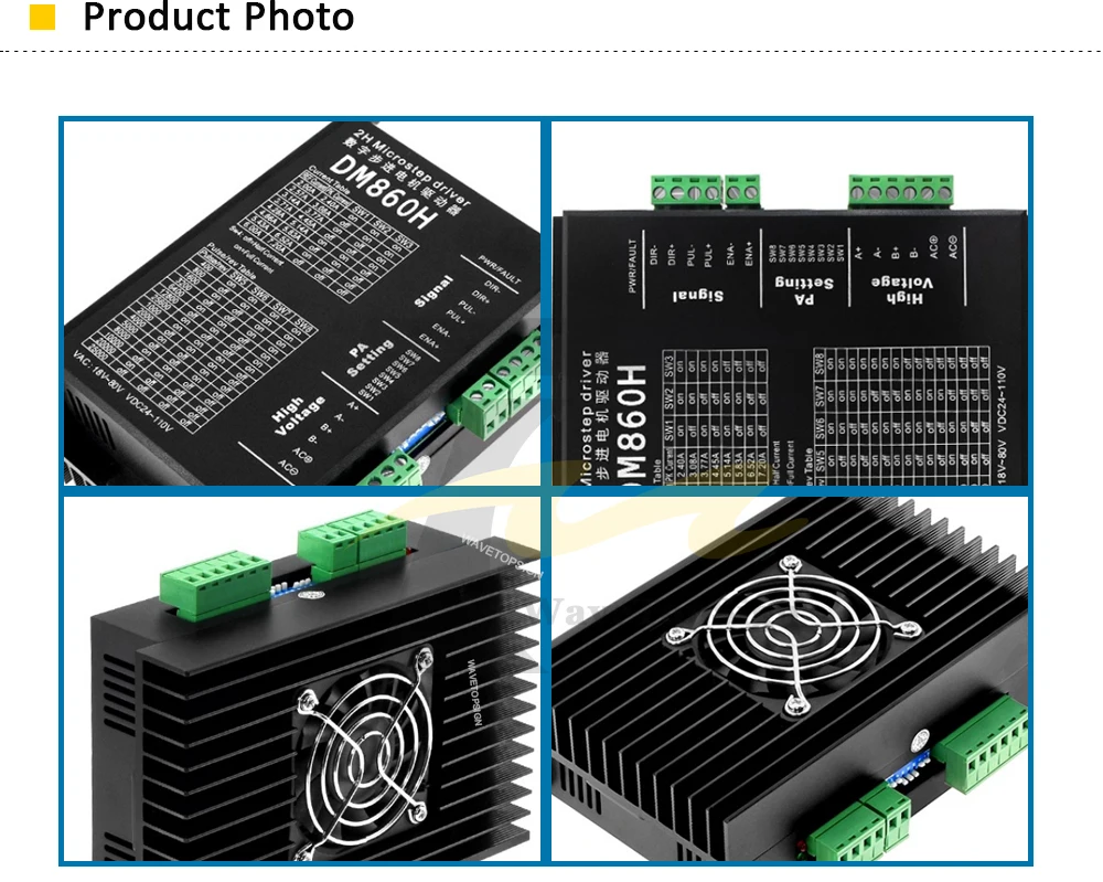 2-фазный шаговый мотор драйвер DM860H Вход Напряжение 24-110VDC 18V-80VAC матч с 57 86 шаговый двигатель Nema23 Nema 34