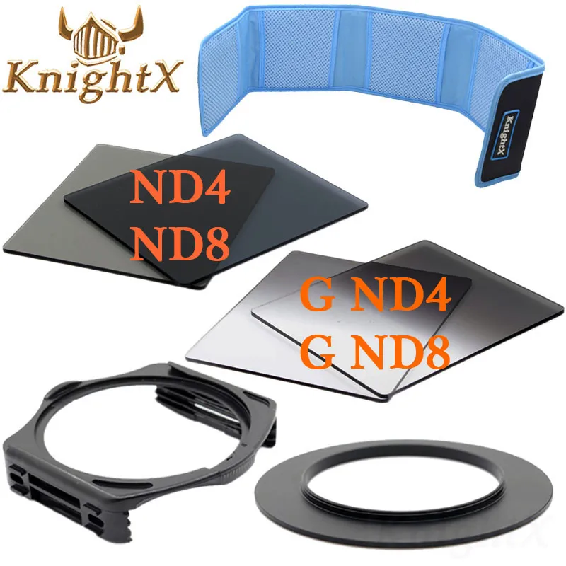 7in1 B Набор цветных фильтров KnightX 52 мм 58 мм 67 мм 72 мм 77 мм для Cokin P для камеры Nikon D5300 D5200 D3300 650d 70d d7200 d90 6D - Цвет: 7in1 B