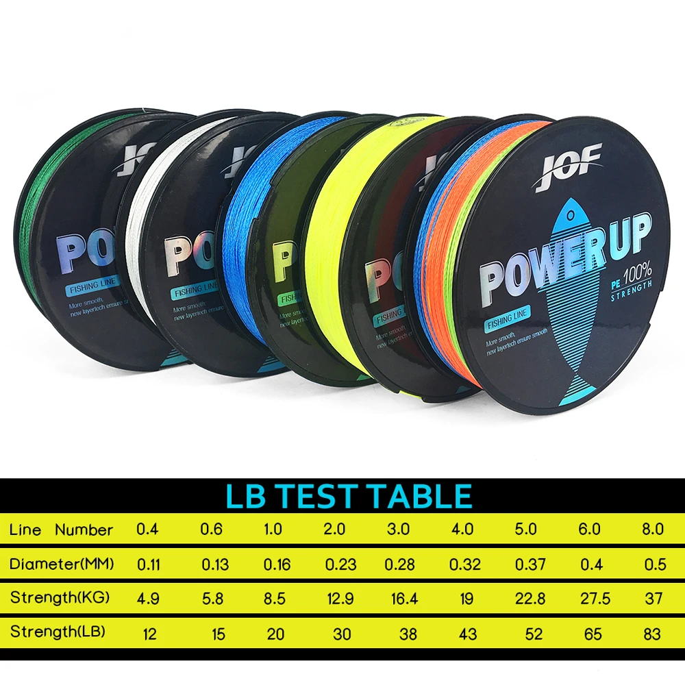 JOF POWER UP 4 плетеная леска 150 м прядь прочная гладкая PE спиральная технология 12 15 20 30