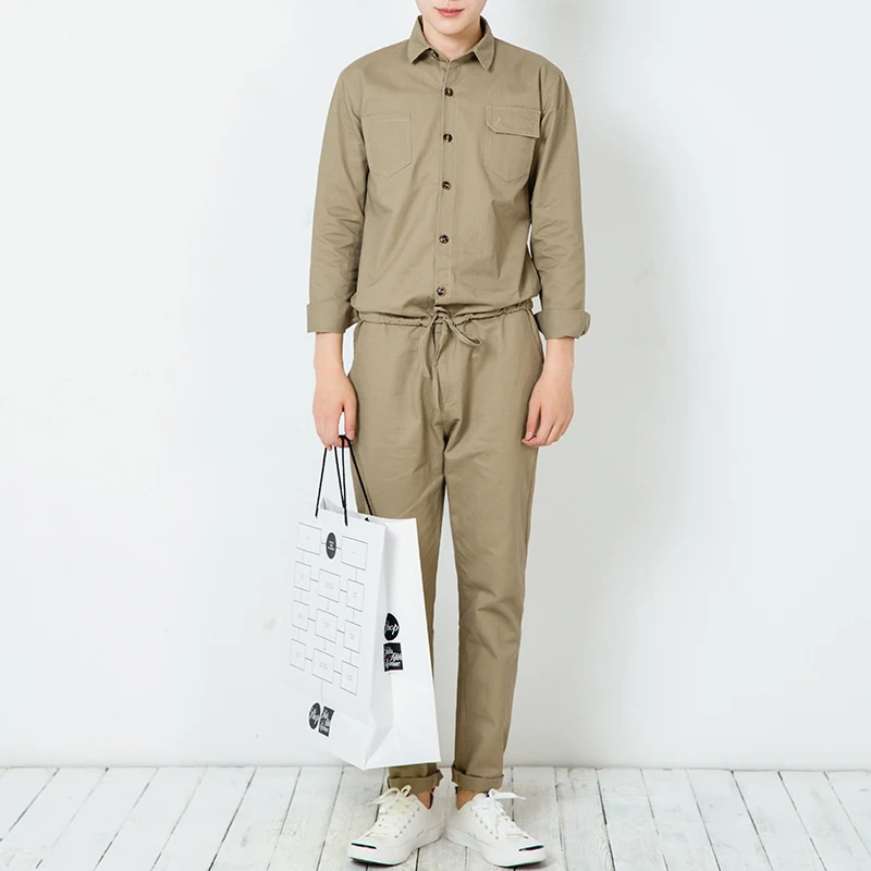 Комбинезон мужской в стиле хип хоп с длинным рукавом 04160|mens jumpsuit|over trousersblack trouser