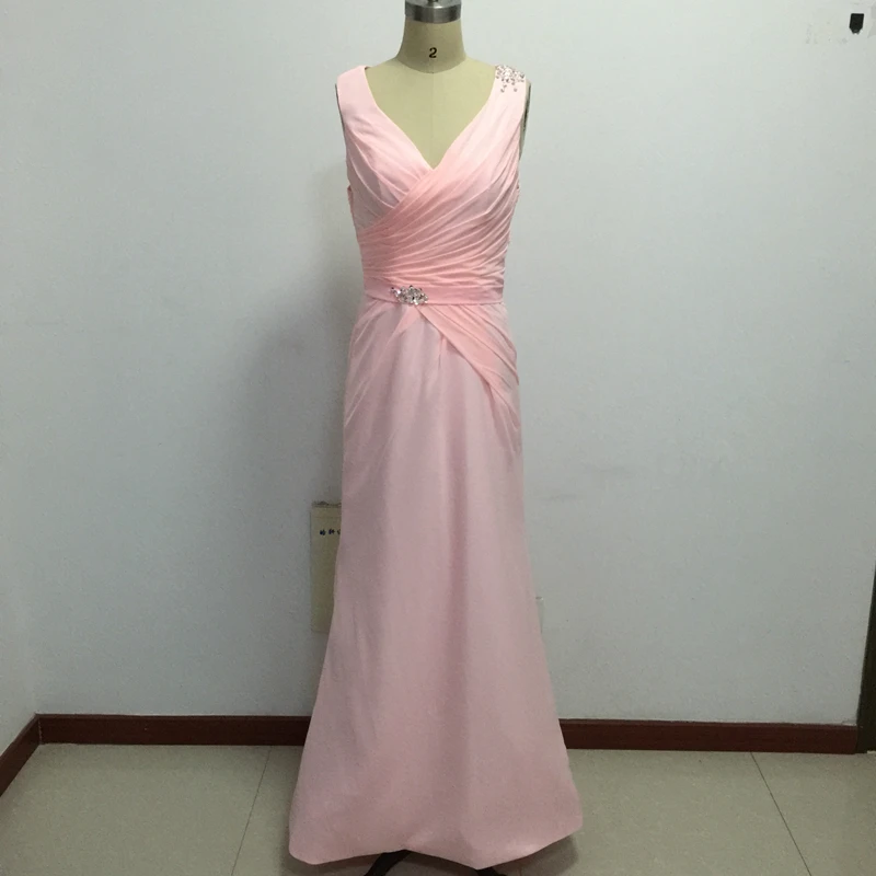 Semi Formal Mother Of The Bride Dresses Pink Mother of the Bride Dresses Real Photo Chiffon Cross Straps Semi