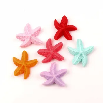 

LF 30Pcs Resin Starfish 22mm Decoration Crafts Flatback Cabochon Embellishments For Scrapbooking Kawaii Cute Diy Accessories