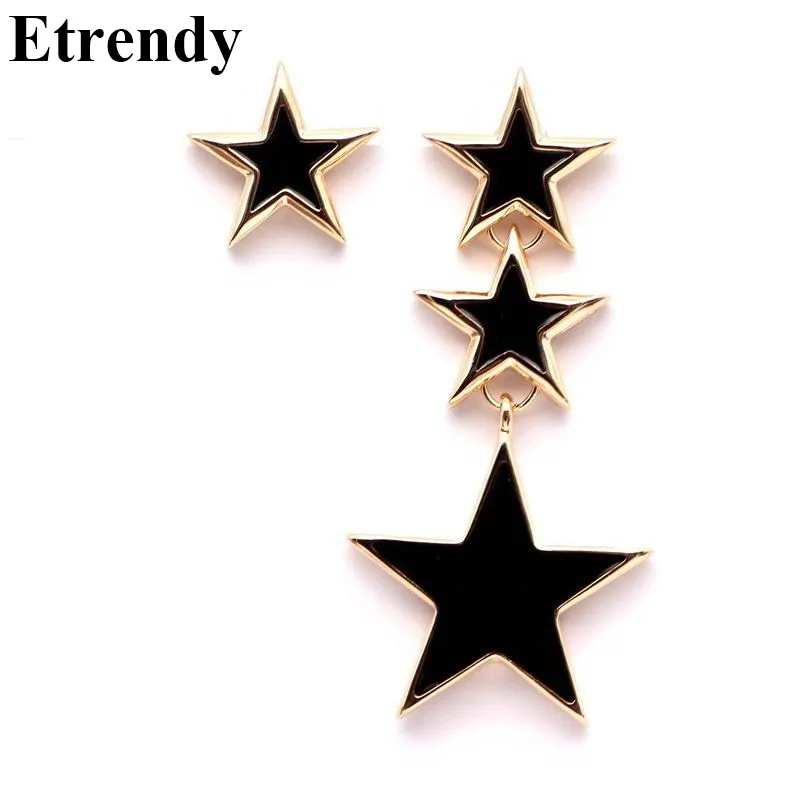 

Statement Ab Design Big Star Long Earrings For Women Fashion Simple White Red Black Ear Jewelry Bijoux