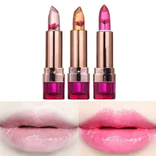 1 шт. Водонепроницаемая помада Хризантема желе фруктовый бальзам для губ палочка изменение температуры увлажняющий крем яркие излишки губ
