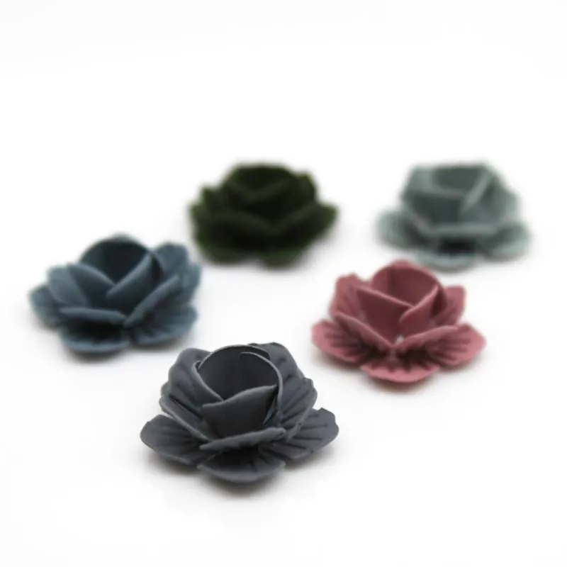 ZEROUP смешанные цвета плавающий цветок Подвески DIY ювелирные изделия браслет ожерелье кулон материал - Цвет: Серебристый