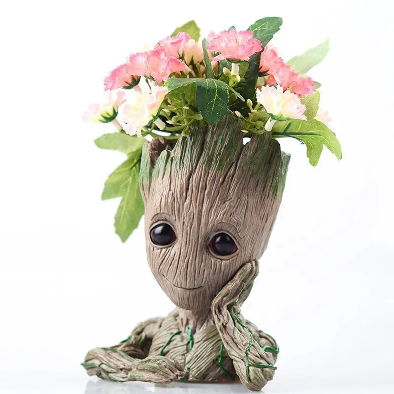 

Groot Planter Vases Pot Skull Vase Baby Groot Flower pot Guardians of The Galaxy 2 Model pen pot Kids Toy Antistress Tree Men