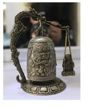 

Bronze Brass Buddhism Dragon Ball Temple Shelf Sculpture Vintage Silver tools wedding Decoration Brass Bronze
