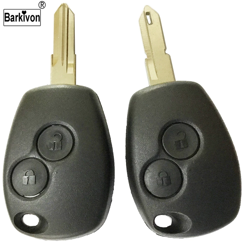 Barkivon 2 Two Buttons Remote Key Replacement Cover Case for Renault