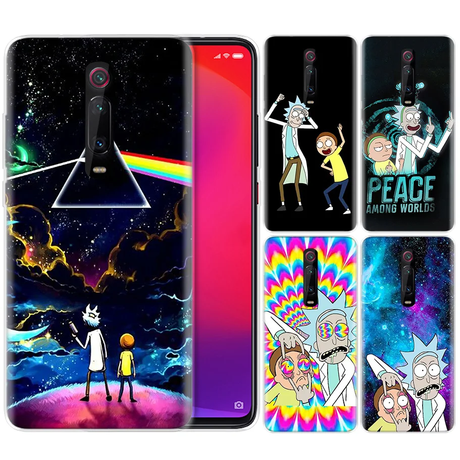 

Silicone Case for Xiaomi Redmi K20 Pro K20Pro Note 5 6 7 7A 6A Mi A2 A1 8 Lite 9 S2 Pocophone F1 Rick and Morty Black Cartoon