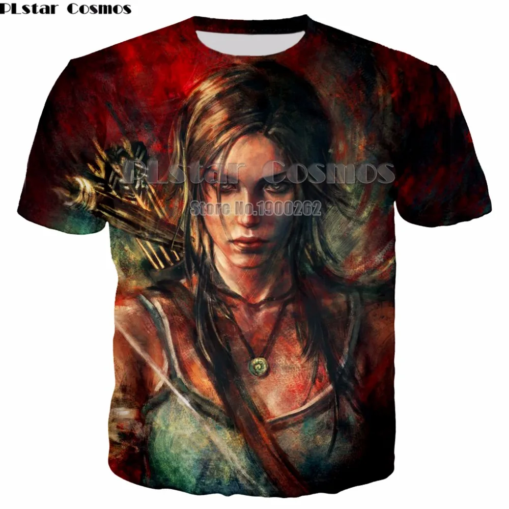 

PLstar Cosmos Tomb Raider Fantasy Action Plus size S-5XL T-shirt New Style3D print Shirt Short Sleeve T Shirt