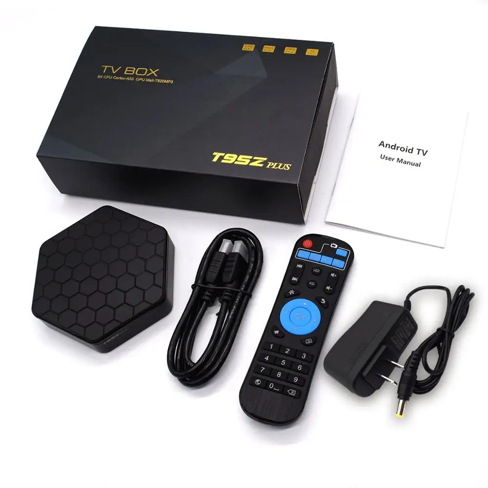 Android Smart tv Box T95Z Plus amlogic S912 2G/16G Смарт-приставки Full HD 4K 3D Wifi 2,4G/5G медиаплеер Qcta Core tv Box