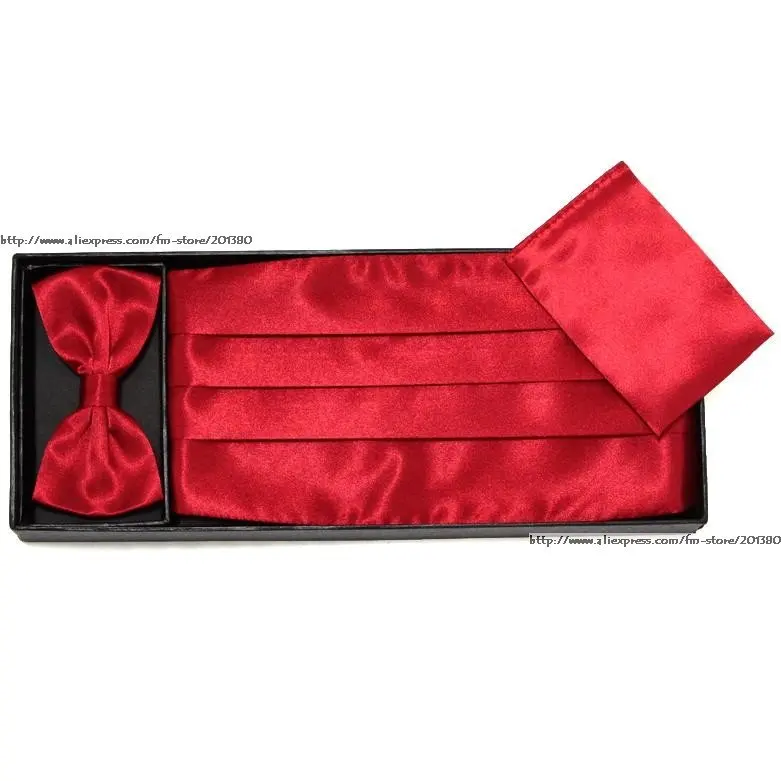 

2019 wide elastic wedding belt stretch cummerbunds set