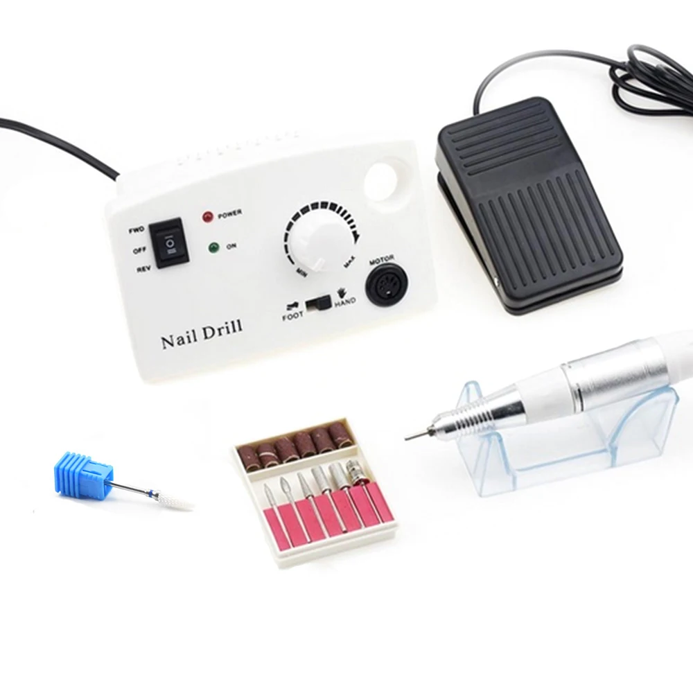 

35000/20000 RPM Electric Nail Drill Machine Nail File Pedicure Drill Polish Bits Tool Kit Electric Manicure Drill Accessory