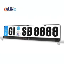 HD CCD EU European Car License Rear View Camera Front View Camera License Plate Frame Parking Camera With Two Parking Sensors