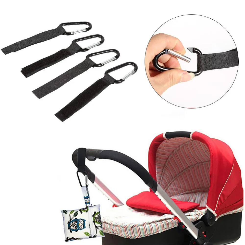 

4Pcs Baby Buggy Clips Pram Pushchair Shooping Bag Hook Clip Mummy Buggy Carabiner Diaper Bag Hanger Baby Stroller Accessories