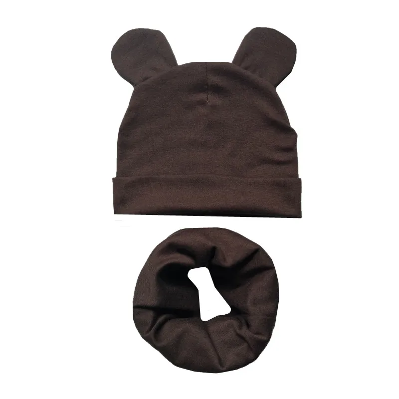 Baby Hut Schal Set Niedlichen Ohren Schal Für Baby Jungen Mädchen Mützen Baumwolle Kinder Hüte Schals Set Baby Mädchen Kappen foto Requisiten