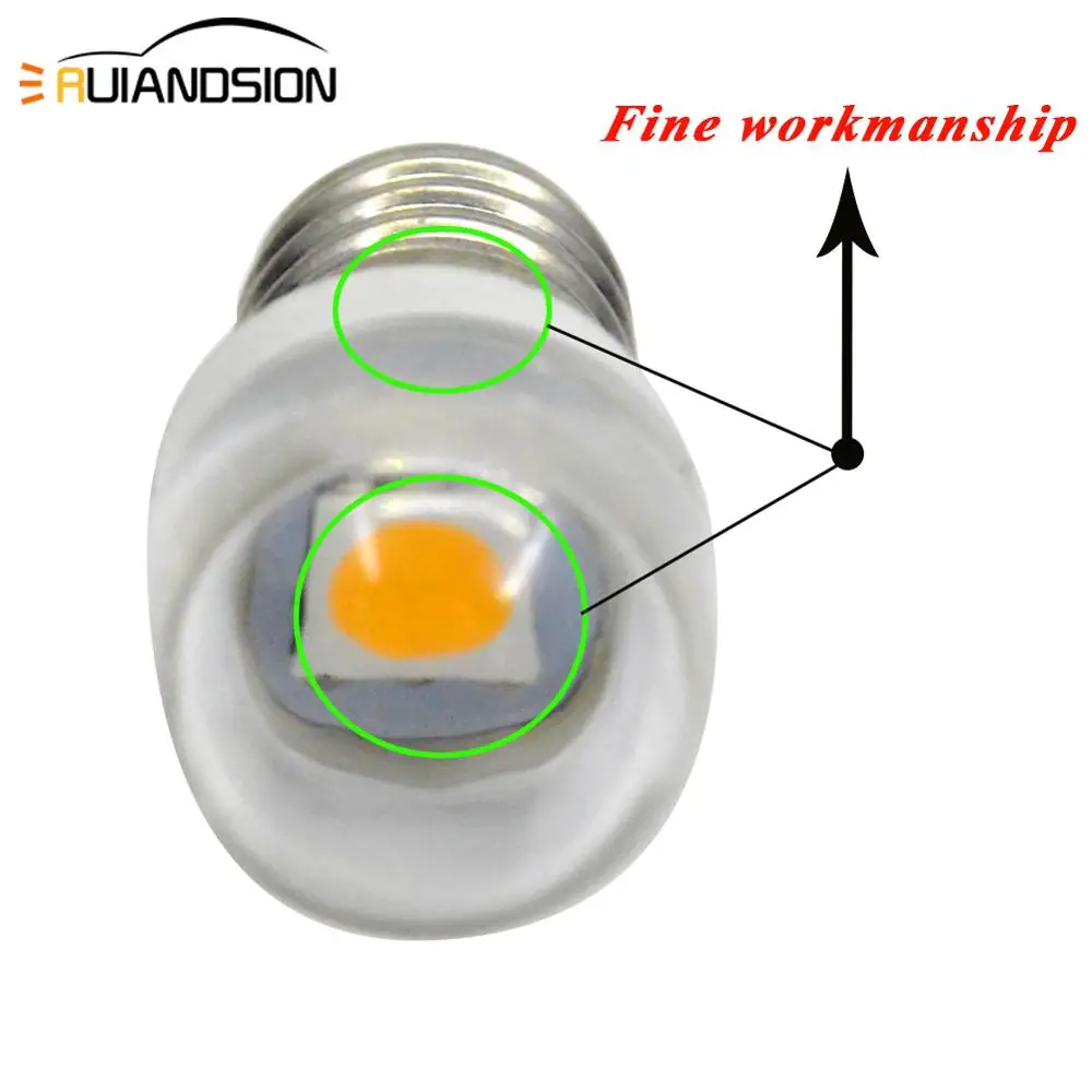 2 шт. лампы E10 светодиодный 3v 6v 12v 1smd лампа 0 5 w 5050 белый Резьбовая пробка индикатор