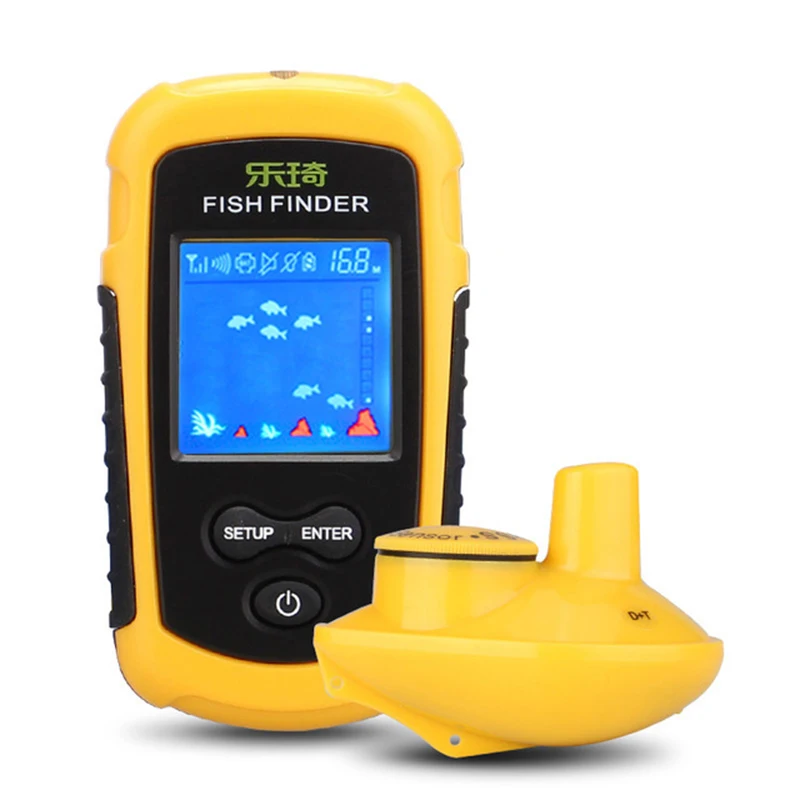 FFC1108-1 الصيد إنذار 100 متر المحمولة سونار LCD السمك المكتشفون الصيد إغراء السونار الصيد مكتشف أداة