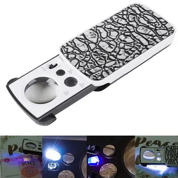 

Mini Portable Jewelry Diamond with Ultraviolet Money Detector Lamp 30/60/90 instrument microscope LED pull high magnification